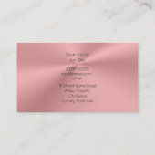 Klassischer Sportwagen auf Rose Rosa Metallic-Effe Visitenkarte (Rückseite)
