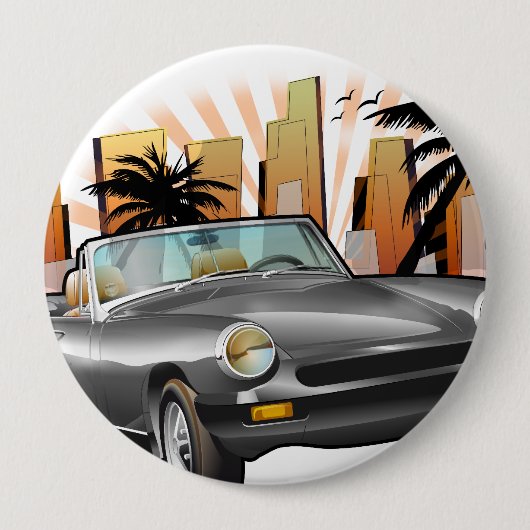 Klassischer Sportwagen Button (Vorderseite)