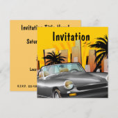 Klassischer Sportwagen Einladung (Vorne/Hinten)