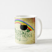 Klassischer St. Patricks' Day Rainbow/Pot of Gold Kaffeetasse (VorderseiteRechts)