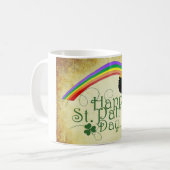 Klassischer St. Patricks' Day Rainbow/Pot of Gold Kaffeetasse (Vorderseite Links)