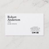 Klassischer Standard Visitenkarte (Rückseite)