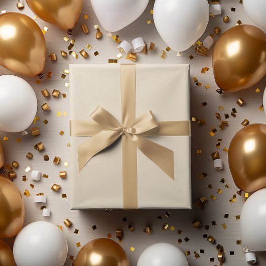 Klassischer Stapel: Papierrolle für Champagner Geschenkpapier