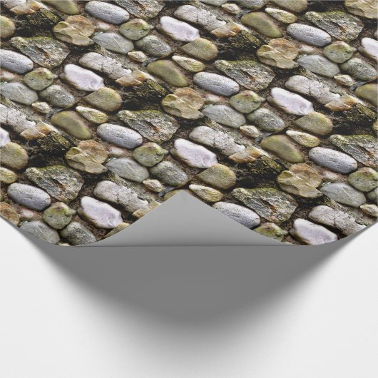 Klassischer Stein Stein gestresster Stein rustikal Geschenkpapier (Ecke)