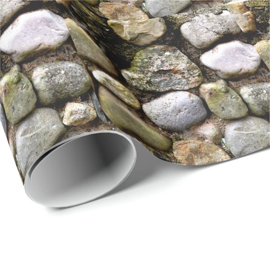 Klassischer Stein Stein gestresster Stein rustikal Geschenkpapier (Rolleneckpunkt)