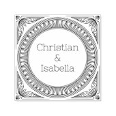 Klassischer Stempel für Paarnamen mit Selbstfärbun (Design)