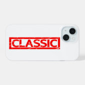 Klassischer Stempel iPhone 15 Hülle (Rückseite (Horizontal))