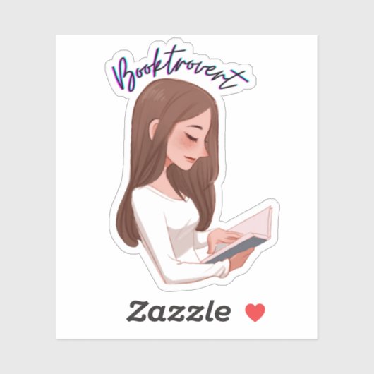 Klassischer Sticker für Booktrovert (Blatt)