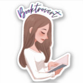 Klassischer Sticker für Booktrovert (Vorderseite)