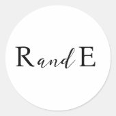 Klassischer Sticker für klassische Script-Hochzeit (Vorderseite)