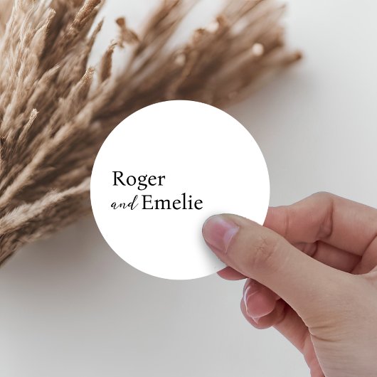 Klassischer Sticker für klassische Script-Hochzeit