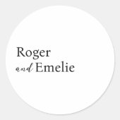 Klassischer Sticker für klassische Script-Hochzeit (Vorderseite)