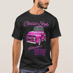 Klassischer Stil mit einer Touch von WOW pink Lief T-Shirt