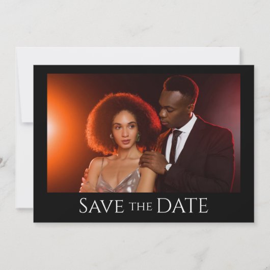Klassischer Stil - Save The Date Flachkarte (Vorderseite)