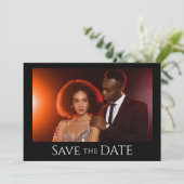 Klassischer Stil - Save The Date Flachkarte (Stehend Vorderseite)