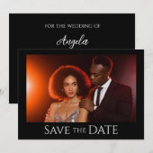 Klassischer Stil - Save The Date Flachkarte (Vorne/Hinten)