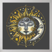 Klassischer Stil Sun&Moon&Star Divination Astrolog Poster (Vorne)