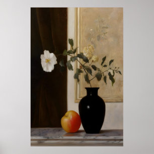 Klassischer Stillleben-Kunstprint Botanische Feink Poster