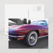 Klassischer Stingray Corvette Postkarte (Vorne/Hinten)