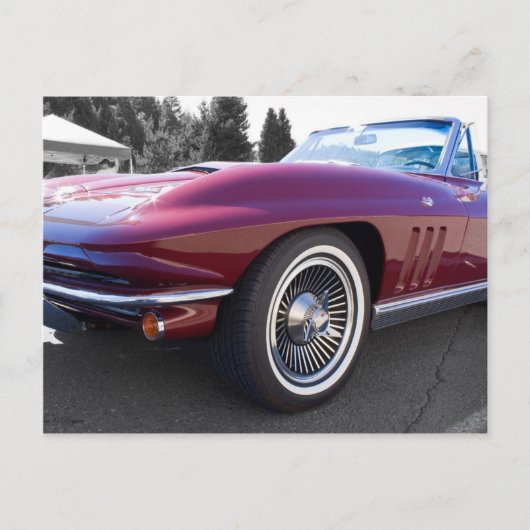 Klassischer Stingray Corvette Postkarte (Vorderseite)
