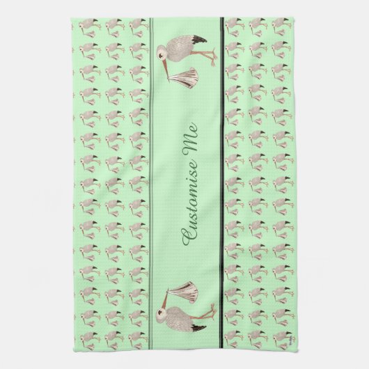 Klassischer Storch (neutral) 1 Geschirrtuch (Vertikal)