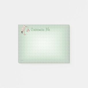 Klassischer Storch (neutral) 1 Post-it Klebezettel