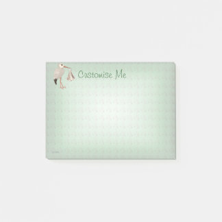 Klassischer Storch (neutral) 1 Post-it Klebezettel