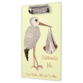 Klassischer Storch (neutral) 2 Klemmbrett (Links)