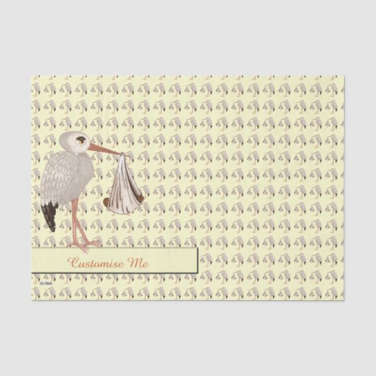 Klassischer Storch (neutral) 2 Seidenpapier (Vorderseite)