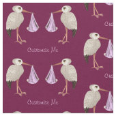 Klassischer Storch (rosa) 1 Stoff (Nahaufnahme)