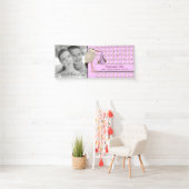 Klassischer Storch (unterwegs Baby) Rosa 2 Banner (Insitu)