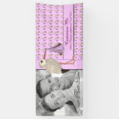 Klassischer Storch (unterwegs Baby) Rosa 2 Banner (Vertikal)