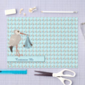 Klassischer Stork (blau) 2 Seidenpapier (Handwerk)