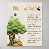 Klassischer Storybook Bär "Don't Say Baby" Baby Poster (Vorne)
