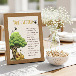 Klassischer Storybook Bär "Don't Say Baby" Baby Poster