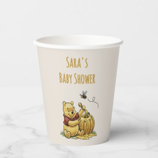 Klassischer Storybook Bear Baby Shower Cup Pappbecher (Vorderseite)