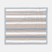 Klassischer Streifen Beige, weiß und blau Fleecedecke (Vorderseite (Horizontal))