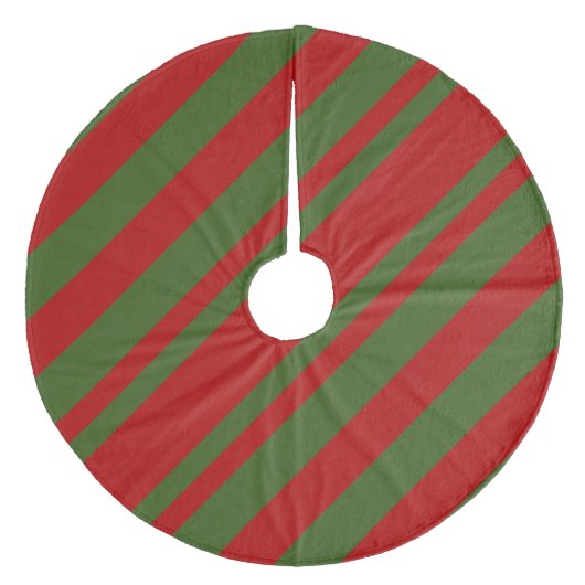 Klassischer Streifen der Elfen Fleece Weihnachtsbaumdecke (Vorderseite)