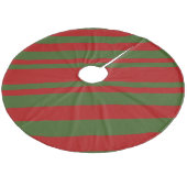 Klassischer Streifen der Elfen Fleece Weihnachtsbaumdecke (Schrägansicht)
