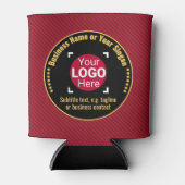 Klassischer Streifen mit Firmenmarke - Rot, Schwar Dosenkühler (Vorderseite)