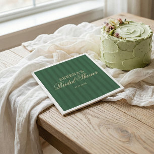 Klassischer Streifen Vintage-Brautjungfernparty Gr Serviette