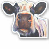 Klassischer T - Shirt der Heiligen Kuh Aufkleber (Vorderseite)