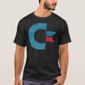 Klassischer T - Shirt des Commodore Retro-Logos (Vorderseite)