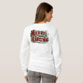 Klassischer T - Shirt "Frohe Weihnachten" (Schwarz voll)