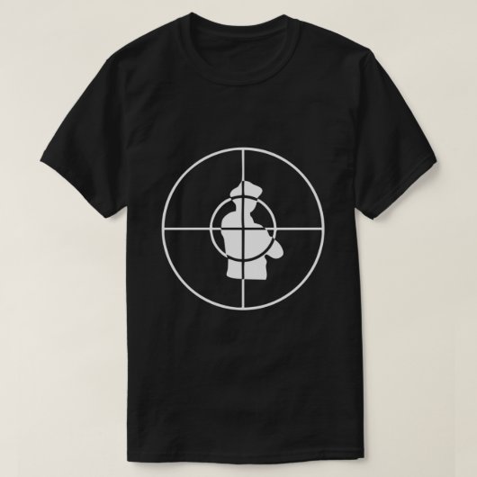Klassischer T - Shirt für das Public Enemy-Logo (Design vorne)