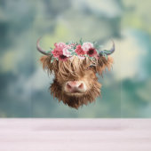 Klassischer T - Shirt für Hochland-Kuh-Malerei Acrylschild (Neutral)