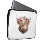 Klassischer T - Shirt für Hochland-Kuh-Malerei Laptopschutzhülle (Vorne Rechts)