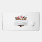 Klassischer T - Shirt für Hochland-Kuh-Malerei Schreibtischunterlage (Tastatur & Maus)