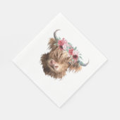 Klassischer T - Shirt für Hochland-Kuh-Malerei Serviette (Ecke)