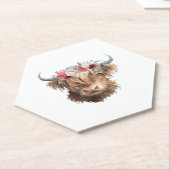 Klassischer T - Shirt für Hochland-Kuh-Malerei Untersetzer (angewinkelt)